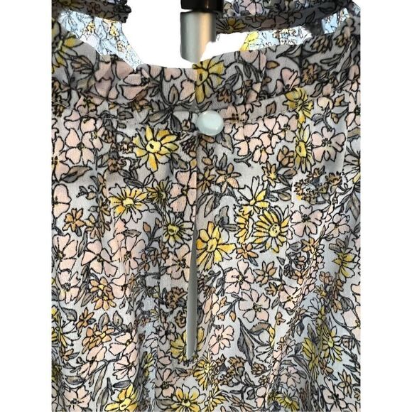 Lauren Conrad Women’s Dress Floral Blue & Pink with Belt SZ M NWT - Picture 10 of 11